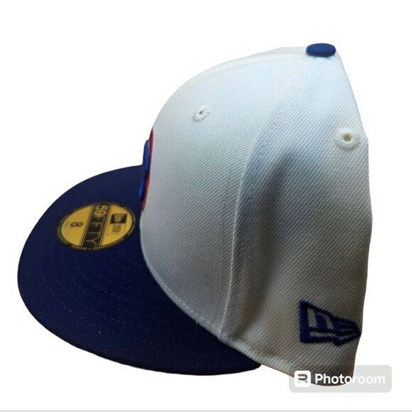 Hat Club RARE 8 White Dome Chicago Cubs Off White Two Tone Fitted Hat Era - Picture 1 of 4